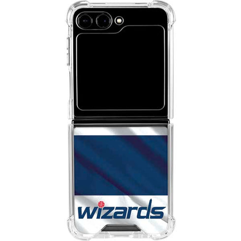 NBA Washington Wizards Home Jersey Galaxy Z Flip6 Clear Case