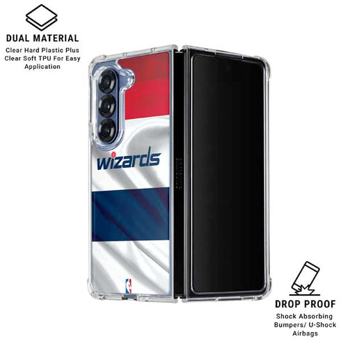 NBA Washington Wizards Home Jersey Galaxy Z Fold6 Clear Case