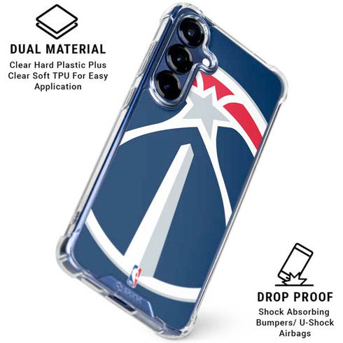 NBA Washington Wizards Large Logo Galaxy S25 Plus Clear Case