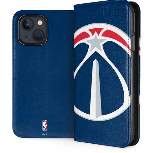 NBA Washington Wizards Large Logo iPhone 15 Plus Folio Case
