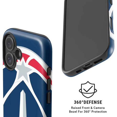 NBA Washington Wizards Large Logo iPhone 16 Magsafe Impact Case