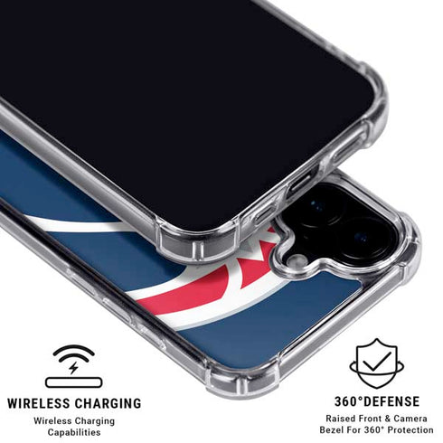 NBA Washington Wizards Large Logo iPhone 16 Plus Clear Case