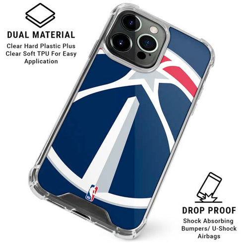 NBA Washington Wizards Large Logo iPhone 16 Pro Max Clear Case
