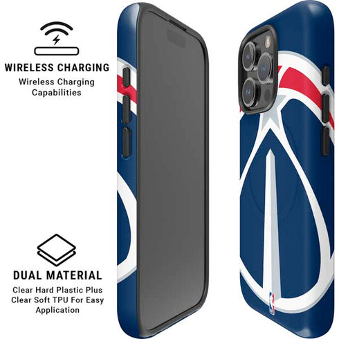 NBA Washington Wizards Large Logo iPhone 16 Pro Max Magsafe Impact Case