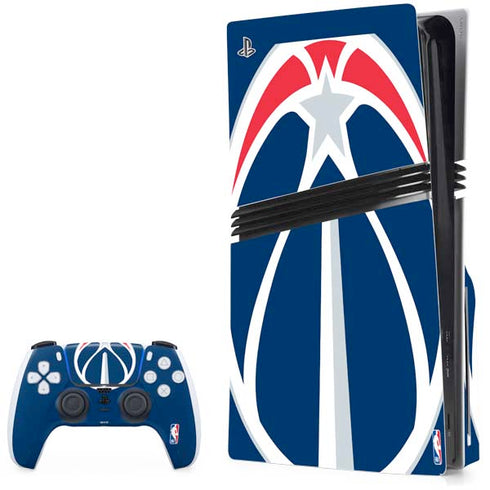 NBA Washington Wizards Large Logo PS5 Pro Disk Bundle Skin