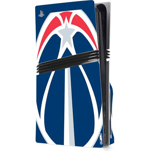 NBA Washington Wizards Large Logo PS5 Pro Disk Console Skin