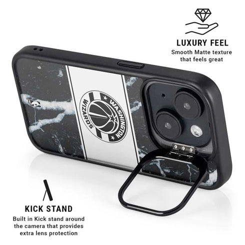 NBA Washington Wizards Marble iPhone 14 Kickstand Case