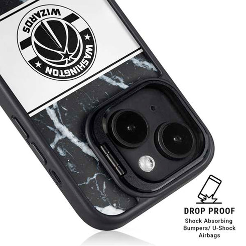 NBA Washington Wizards Marble iPhone 14 Kickstand Case