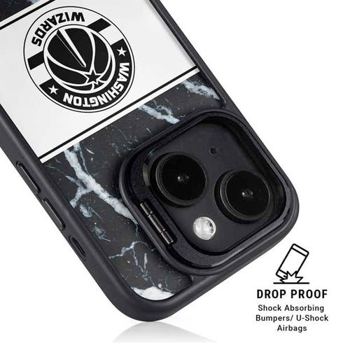 NBA Washington Wizards Marble iPhone 14 Plus Kickstand Case