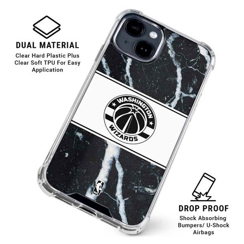 NBA Washington Wizards Marble iPhone 15 Clear Case