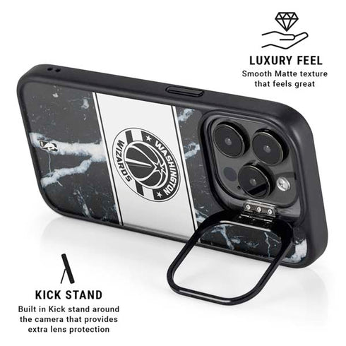 NBA Washington Wizards Marble iPhone 15 Pro Kickstand Case