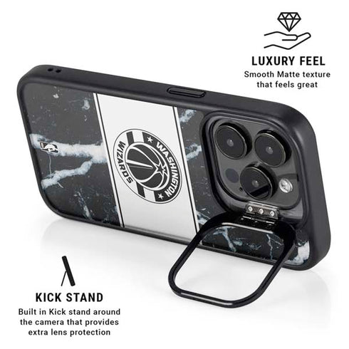 NBA Washington Wizards Marble iPhone 15 Pro Max Kickstand Case