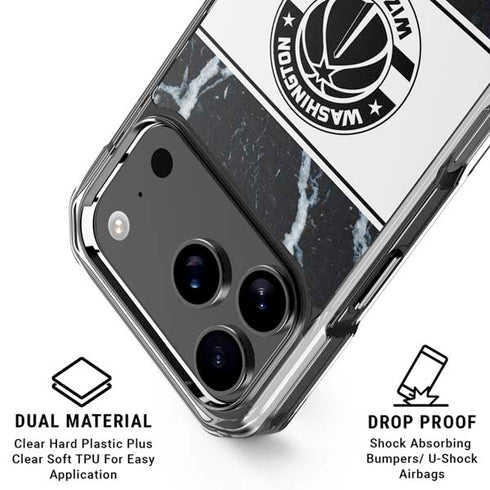 NBA Washington Wizards Marble iPhone 18 Pro Clear Case