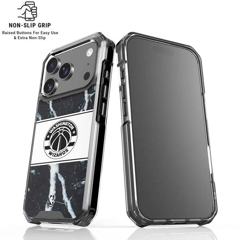 NBA Washington Wizards Marble iPhone 18 Pro Clear Case