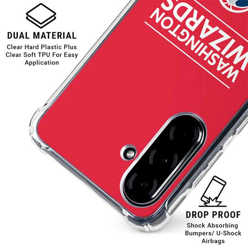 NBA Washington Wizards Standard - Red Galaxy A36 5G Clear Case