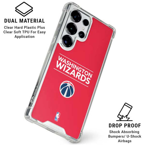 NBA Washington Wizards Standard - Red Galaxy S25 Ultra Clear Case