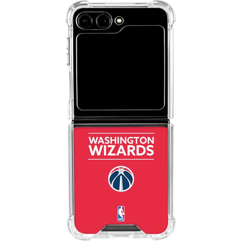 NBA Washington Wizards Standard - Red Galaxy Z Flip6 Clear Case