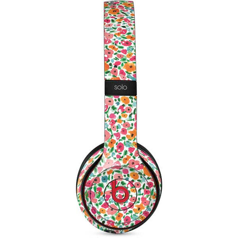 Bouffants and Broken Hearts Watercolor Floral Beats Solo 2 Wireless Skin