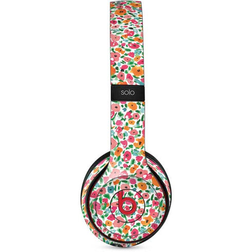 Bouffants and Broken Hearts Watercolor Floral Beats Solo 3 Wireless Skin