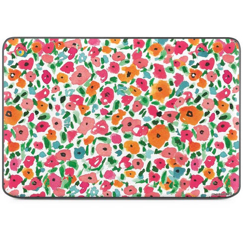 Bouffants and Broken Hearts Watercolor Floral HP Chromebook Skin