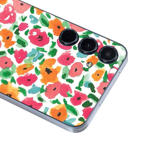 Bouffants and Broken Hearts Watercolor Floral Galaxy A35 5G Skin