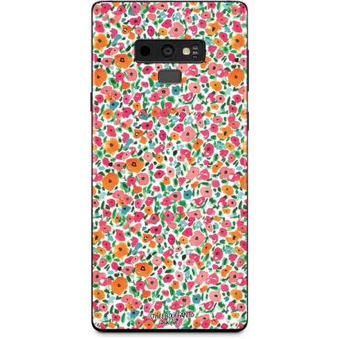 Bouffants and Broken Hearts Watercolor Floral Galaxy Note 9 Skin