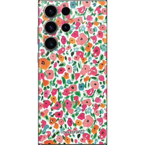 Bouffants and Broken Hearts Watercolor Floral Galaxy Skins