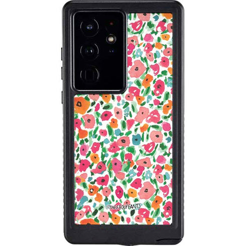 Bouffants and Broken Hearts Watercolor Floral Galaxy S24 Ultra Waterproof Case