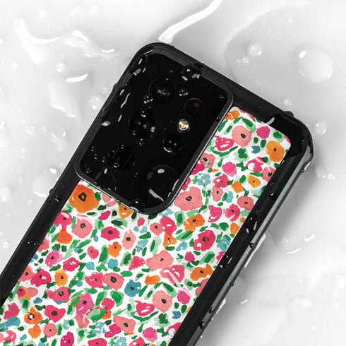 Bouffants and Broken Hearts Watercolor Floral Galaxy S24 Ultra Waterproof Case