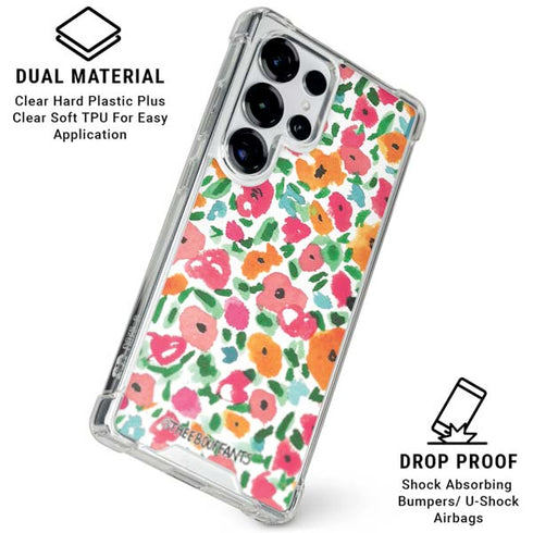 Bouffants and Broken Hearts Watercolor Floral Galaxy S25 Ultra Clear Case
