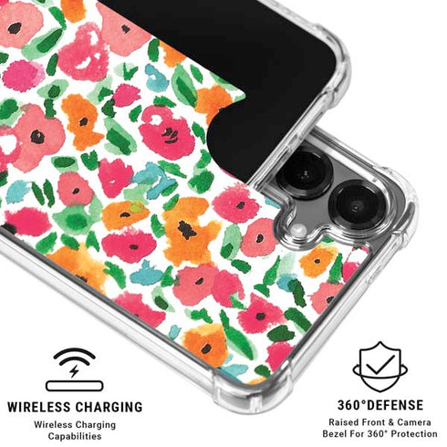 Bouffants and Broken Hearts Watercolor Floral Galaxy S26 Clear Case