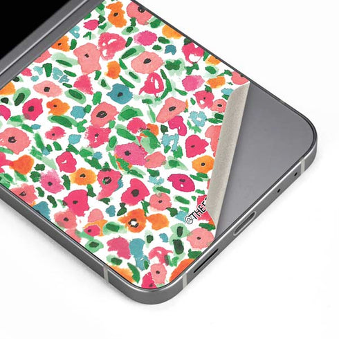 Bouffants and Broken Hearts Watercolor Floral Galaxy Z Flip6 Skin