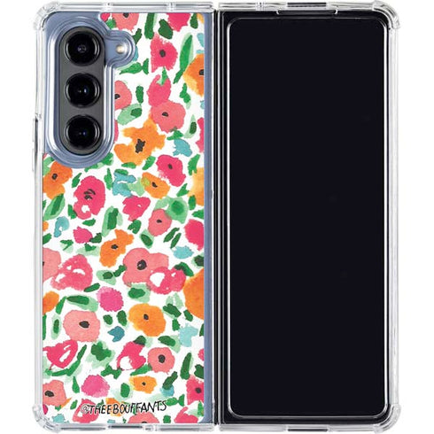 Bouffants and Broken Hearts Watercolor Floral Galaxy Z Fold5 5G Clear Case