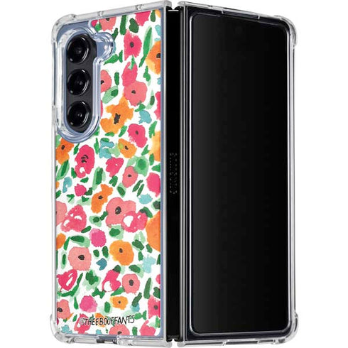 Bouffants and Broken Hearts Watercolor Floral Galaxy Z Fold5 5G Clear Case