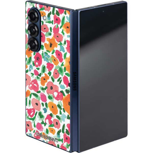 Bouffants and Broken Hearts Watercolor Floral Galaxy Z Fold6 Skin