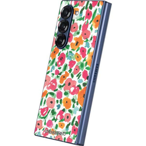 Bouffants and Broken Hearts Watercolor Floral Galaxy Z Fold6 Skin
