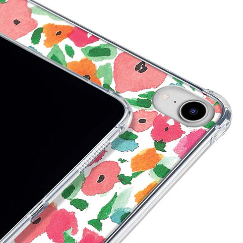 Bouffants and Broken Hearts Watercolor Floral iPad 11th Gen (2025) Clear Case