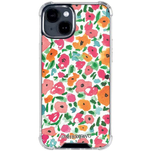 Bouffants and Broken Hearts Watercolor Floral iPhone 15 Clear Case