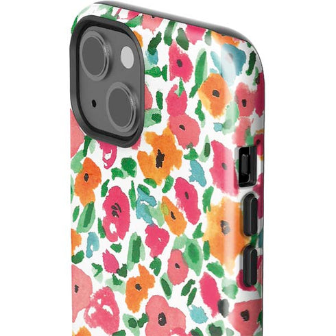 Bouffants and Broken Hearts Watercolor Floral iPhone 15 Impact Case