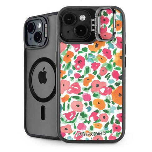 Bouffants and Broken Hearts Watercolor Floral iPhone 15 Kickstand Case