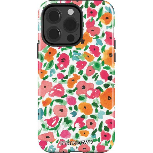 Bouffants and Broken Hearts Watercolor Floral iPhone 15 Pro Impact Case