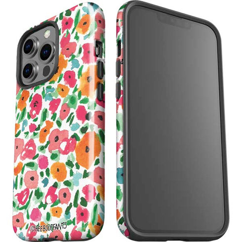 Bouffants and Broken Hearts Watercolor Floral iPhone 15 Pro Impact Case