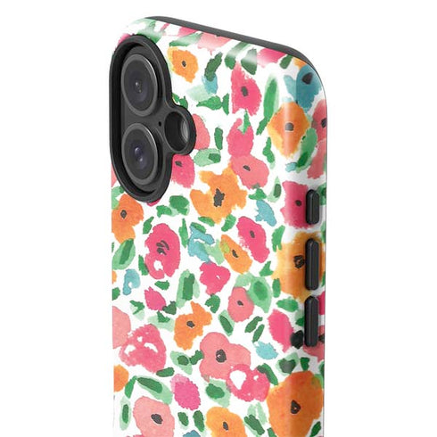 Bouffants and Broken Hearts Watercolor Floral iPhone 16 Plus Impact Case
