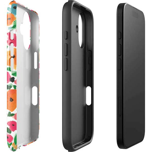 Bouffants and Broken Hearts Watercolor Floral iPhone 16 Plus Impact Case
