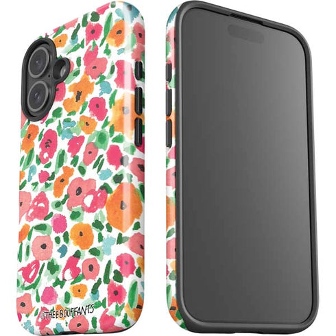 Bouffants and Broken Hearts Watercolor Floral iPhone 16 Plus Impact Case