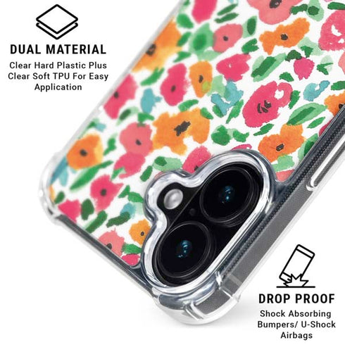Bouffants and Broken Hearts Watercolor Floral iPhone 16 Plus MagSafe Case