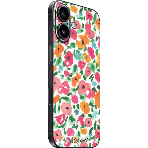 Bouffants and Broken Hearts Watercolor Floral iPhone 16 Plus Skin