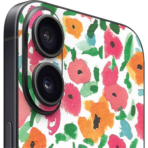 Bouffants and Broken Hearts Watercolor Floral iPhone 16 Plus Skin