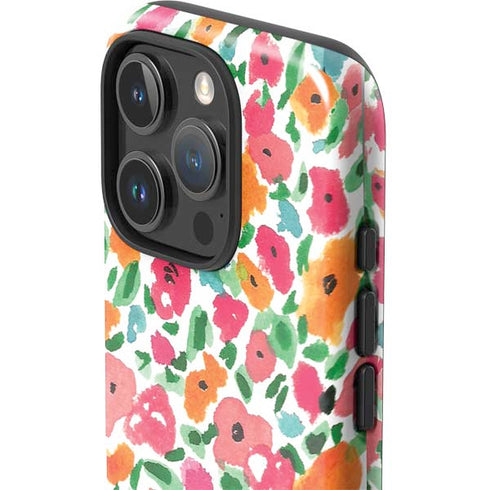 Bouffants and Broken Hearts Watercolor Floral iPhone 16 Pro Impact Case