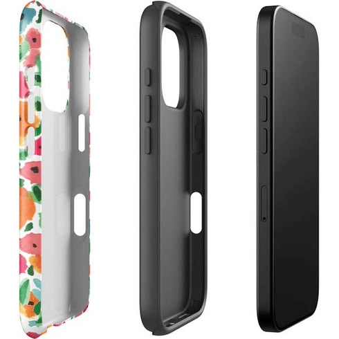 Bouffants and Broken Hearts Watercolor Floral iPhone 16 Pro Impact Case